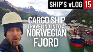 SAILING INTO A FJORD  ODDA NORWAY  SHIPS vLOG 15  LIFE AT SEA [upl. by Neelat]