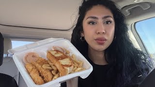 ASMR Raising Canes Mukbang no talkingeating sounds [upl. by Satterfield825]