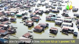 VUE AERIENNE DUN QUARTIER LACUSTRE DE COTONOU [upl. by Halil]