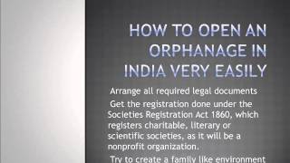 How to open an Orphanage in India very easily [upl. by Annoyed]