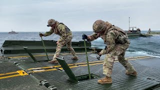 Amazing Process of Building US Most Advanced Military Bridge at Sea [upl. by Elamor380]