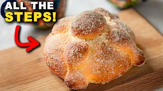 Day of the Dead Bread  How to Make Pan de Muerto [upl. by Aetnahc]