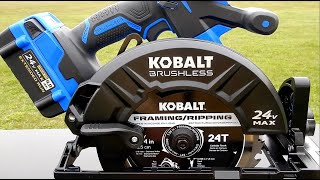 Kobalt XTR 24v Max 714quot Brushless Cordless Circular Saw  model KXCS 124B03 [upl. by Anabel893]