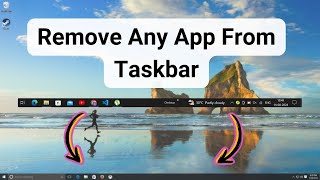 How to Remove any app from Taskbar in Window 1011 2024 Guide [upl. by Nnylyahs]