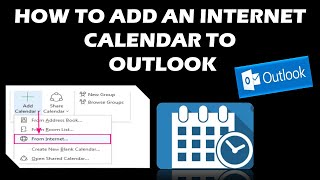 How to Add an Internet calendar to Outlook [upl. by Annaeiluj]