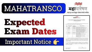 MSEB  MAHATRANSCO Exam Dates  Important Update  🔥 [upl. by Otilrac]