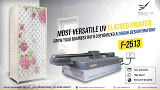 UV Flatbed Printer 2513 Glass Printer Almirah Printer [upl. by Osmund768]