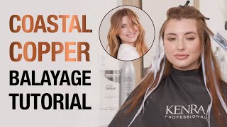 Coastal Copper Hair Color Trend  Beachy Cowgirl Copper Highlighting Tutorial  Kenra Color [upl. by Chuch]