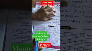 Montessori Group of School Bibinagar Lucida Hand writing Exam [upl. by Adine]