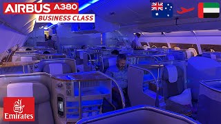 14 HOURS ON THE A380  Emirates Business Class review from Melbourne to Dubai [upl. by Soilisav]