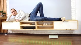 How To Build A Floating Media Console  TV Stand Tutorial  Floating Entertainment Center [upl. by Noied]