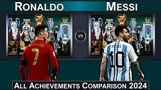 Messi vs Ronaldo All Trophies and Awards Comparison [upl. by Etnovahs]