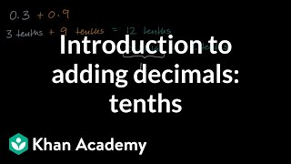 Introduction to adding decimals tenths [upl. by Ahseek]