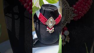 DIY heavy Kundan necklace 🤩youtubeshorts jewelerymakingathome [upl. by Arakal]