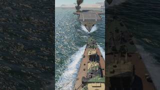 Crucero Japones se enfrenta a portaaviones Forrestal No Real battleship naval warthunder [upl. by Allenrad515]