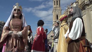 Día de San Valero Zaragoza 2023 gigantes y cabezudos [upl. by Enila56]