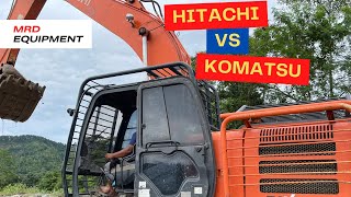 Hitachi Zaxis 210 and Komatsu PC 200 Excavators Compete [upl. by Michell]