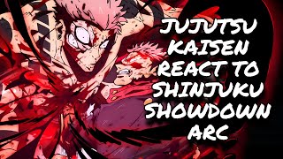 Jujutsu Kaisen React To Shinjuku Showdown Arc  MANGA  Gacha React [upl. by Adai450]