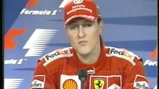 Schumacher  emotionale Rede nach Gewinn des 4 WMTitels [upl. by Audrie]