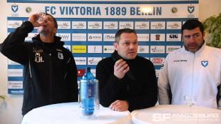 Pressekonferenz  FC Viktoria Berlin gegen 1 FC Magdeburg 01 01  wwwsportfotosmdde [upl. by Humph]