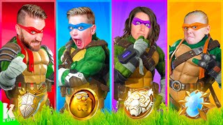 Ninja Turtle Boss Challenge Family Fortnite Battle [upl. by Clemente762]