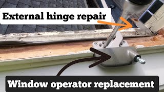 window operator crank replacement on a casement window crank out window [upl. by Otero642]