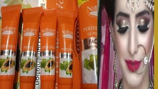 Natures Essence papaya facial kit Review ll Monthly facial kare ll How to do facial at home fairnes [upl. by Nednil]