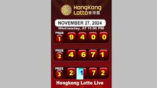 Hongkong Lotto Live November 27 2024  Lotto Live [upl. by Kaja]