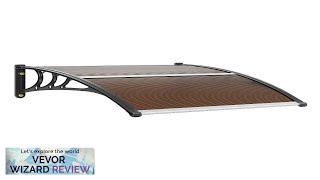 VEVOR Window Door Awning Canopy 40quot x 40quot UPF 50 Polycarbonate Entry Review [upl. by Annim]