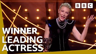 Cate Blanchett gives SUCH an emotional Leading Actress speech 😭  BAFTA Film 2023 [upl. by Arreic]