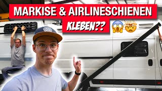 MARKISE amp AIRLINESCHIENEN ➡︎ KLEBEN ❌😱🤯 Geht das gut  Thule Omnistor 5200  Sandbleche [upl. by Bourgeois]