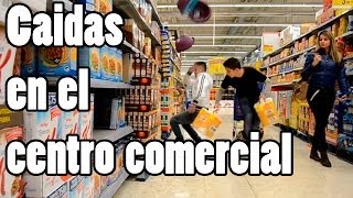 Caídas en el Centro Comercial  Broma con cámara oculta [upl. by Malha]