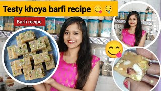 Diwali special Testy khoya barfi recipe 😋🤤 Shanvi Singh recipe [upl. by Fortunia]