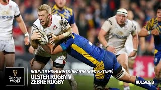 Round Nine Highlights Ulster Rugby v Zebre Rugby  201617 season [upl. by Shannah343]