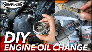 DIY 450 HIMALAYAN ENGINE OIL CHANGE  STEP BY STEP [upl. by Notnirb]