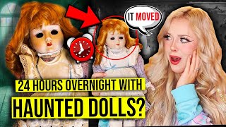 24 HOURS OVERNIGHT With my HAUNTED DOLLScreepy [upl. by Ut]