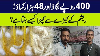 The process of turning silkworms into cloth  See full details in this video  Inquilab e Zamana [upl. by Savadove]