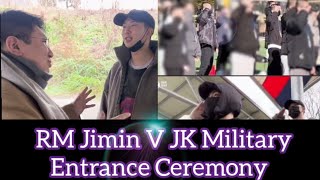 RM Jimin V  JUNGKOOK Military Entrence Ceremony Explain In HINDI [upl. by Immak623]