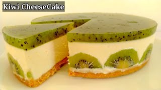 Kiwi Cheesecake  How to make kiwi cake  Easy cooking with das [upl. by Seamus]