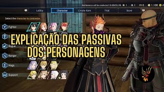 QUAIS são as PASSIVAS dos PERSONAGENS e como FUNCIONAM  SWORD ART ONLINE Fractured Daydream [upl. by Aneleairam]