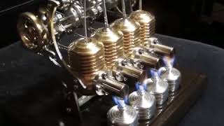 Four cylinder stirling engine [upl. by Ayojal667]