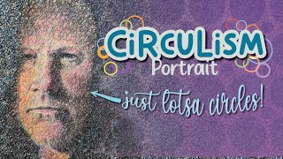 Portrait using only circles  Circulism time lapse [upl. by Yllen]