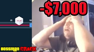 Bossmanjack returns to Stake Loses 7000 felted 8 times gaming twitch [upl. by Naehgem]