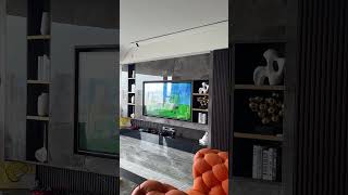 Grille invisible door TV wall walldesign interiordesign walldecoration tvwall [upl. by Minette]