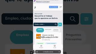 APRENDE A CREAR TU PERFIL EN TRABAJITO 💙💪🏻 bolivia trabajosbolivia empleosbolivia [upl. by Aidua]