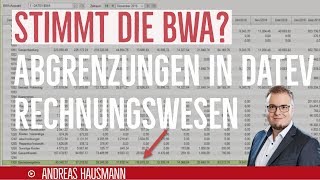 Stimmt die BWA Abgrenzung in DATEV Rechnungswesen [upl. by Anez]