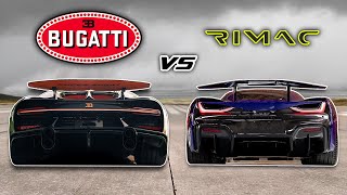 Bugatti Chiron SS vs Rimac Nevera TOP SPEED Drag Race 250 MPH [upl. by Anafetse]