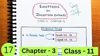 Exceptions in Ionization Enthalpy  Class 11 Chapter 3 [upl. by Atinod]