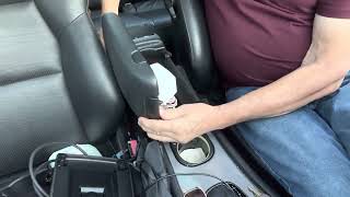 I show how to remove center armrest from 2005 Mercedes W203 C230 [upl. by Sirromad]