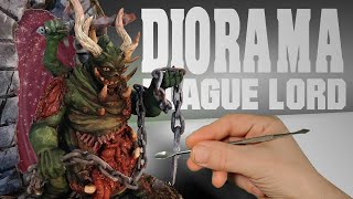 I made an Plague demon Abomination and its horrifying  How to  Diorama  Polymer Clay [upl. by Acinod115]